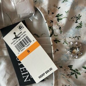 Danielle Bernstein Cream Floral Dress with Crystal Detail
